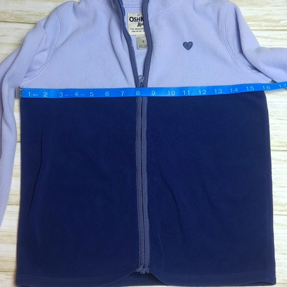 Girls Oshkosh B'Gosh Zip Fleece Jack Size 8 - Picture 3 of 8